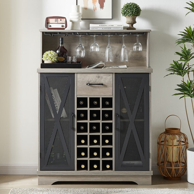 Bar cabinet with online space for wine fridge